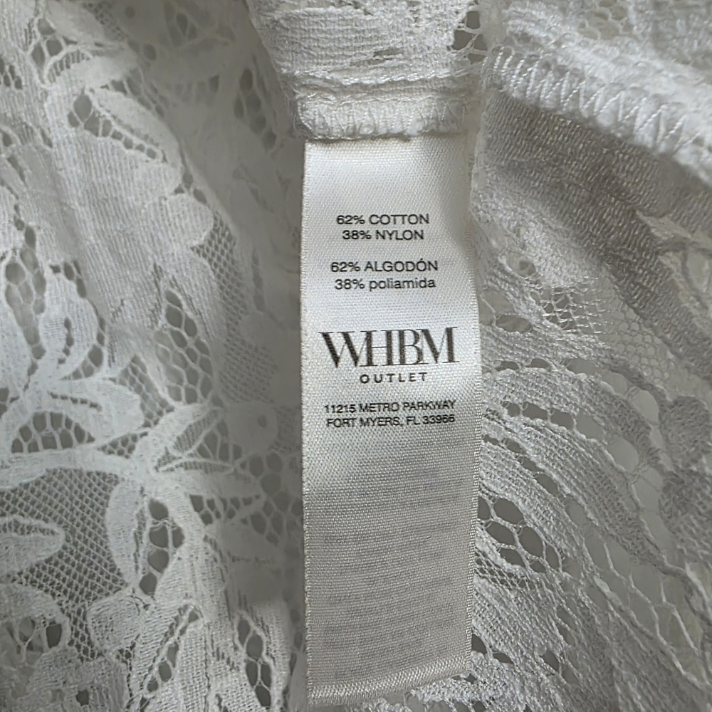 White House Black Market Lace Seamed Blouse Womens Size 2 NWT - Picture 5 of 5